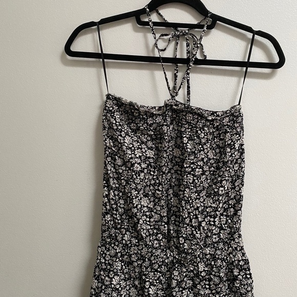 American Eagle Floral Smocked Halter Jumpsuit - Picture 3 of 9